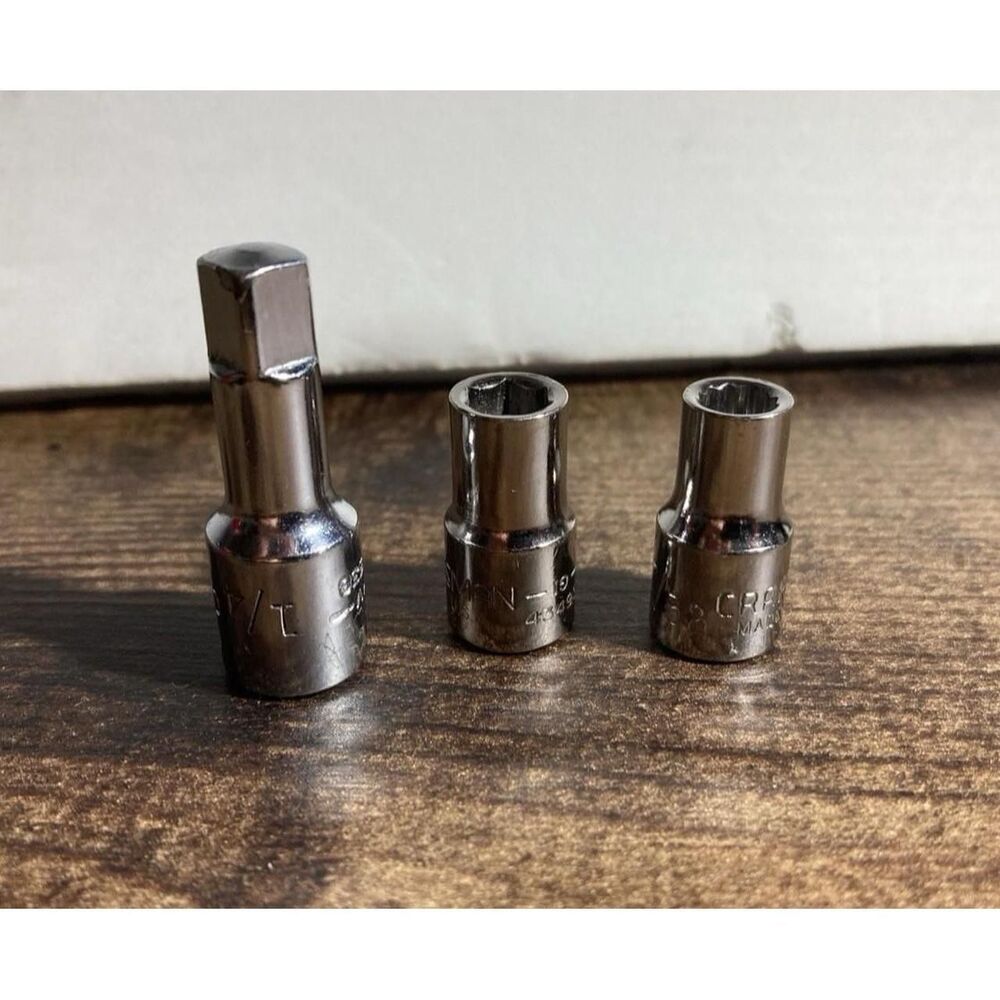 Craftsman Replacement 3 Piece 1/4" Drive 6 Point Socket Lot